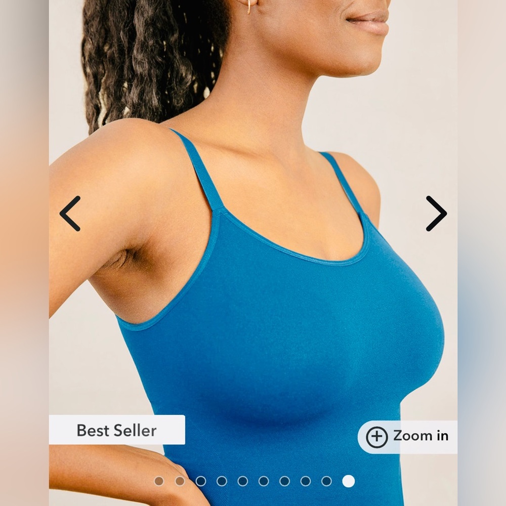 SHAPEMINT Essentials All Day Every Day Scoop Neck Cami. NEW! NEVER WORN! BLUE XL